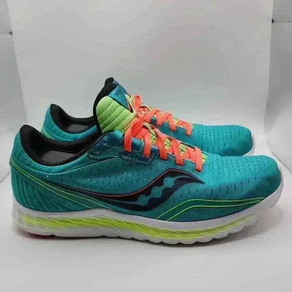 Saucony Shoes - Saucony Womens Kinvara 11 S20551-10 Athletic Running Shoes Blue Green Size 9